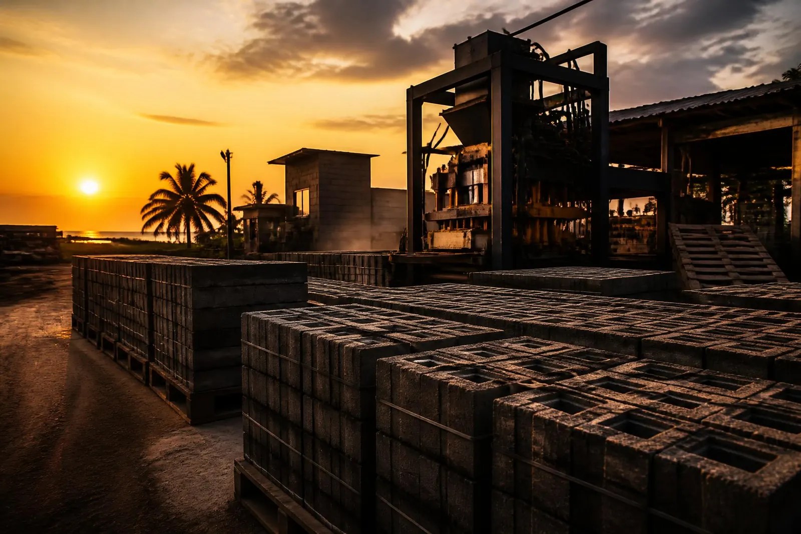 Coarse crushed stone hardcore for sub-base construction in Zanzibar